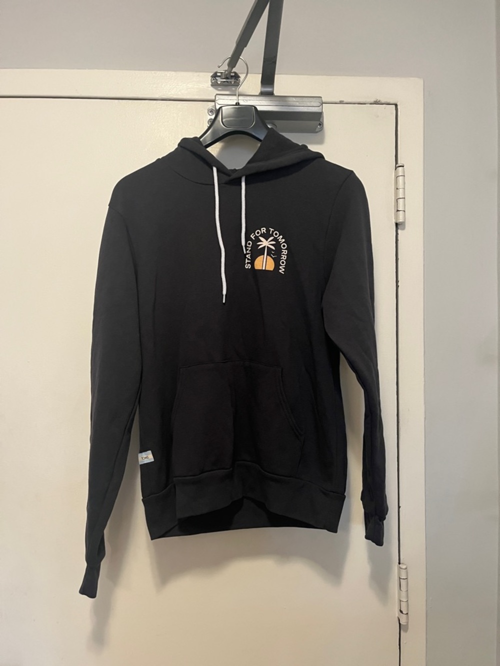Toms Black Hoodie with Small Sunset Logo - Men's Pullover